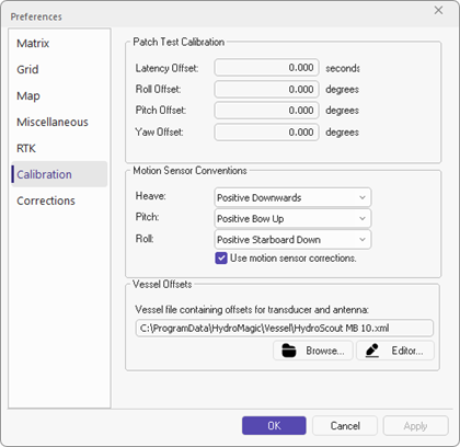 Select the correct vessel design to apply offsets