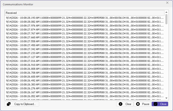 Monitor the Leica Total Station plugin