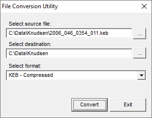 Use the Knudsen Conversion Utility to convert files to a newer format.