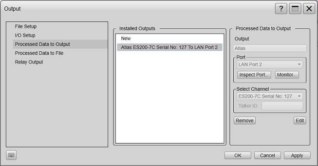 Configuring the EK80 software