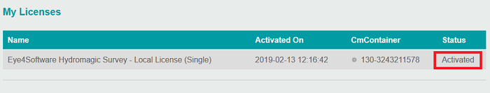 Software has been activated