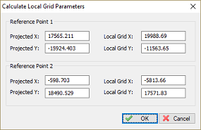 Calculate the mining grid parameters