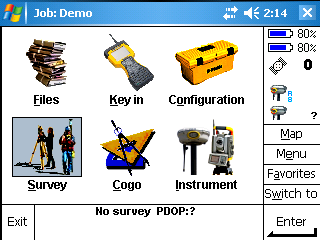 How to start recording PPK survey data with a Trimble TSC2 controller