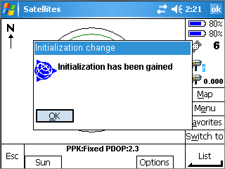 PPK initialization has been gained