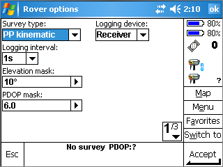 Check the rover options