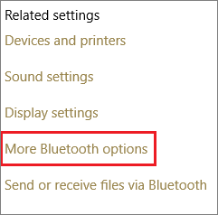 Bluetooth Options
