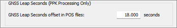 When performing PPK processing with correction files using GPS time, make sure the leap seconds value is correct.