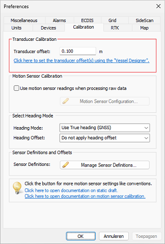 Echo sounder calibration configuration