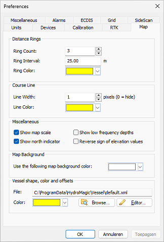 Selecting vessel shape and offsets