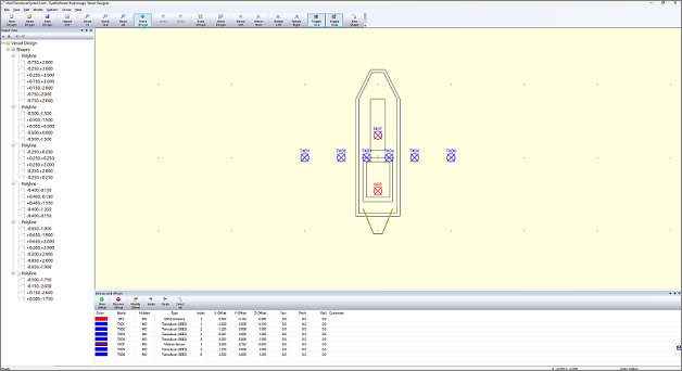 Loading a vessel design into the vessel designer utility