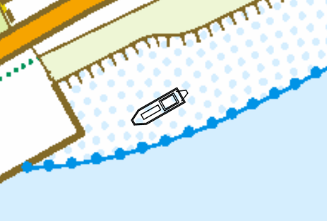 Vessel shape displayed on map