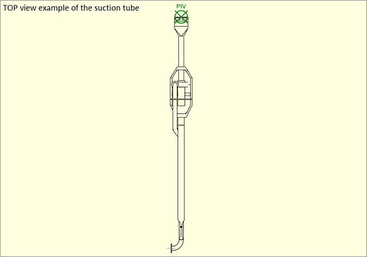 Example of TOP view shapes for a suction tube.