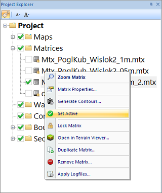 Select the Activate option to activate the matrix for recording.