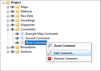 Comments can be accessed from the Project Explorer as well