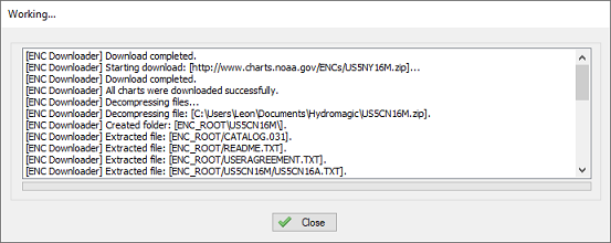 Downloading Electronic Navigational Charts