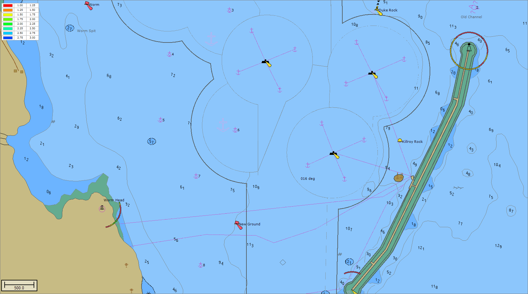 Importing IHO S57 electronic navigational charts in Hydromagic projects