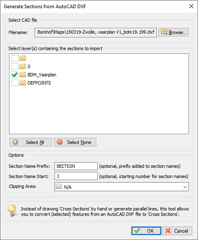 Select AutoCAD layer(s) to import