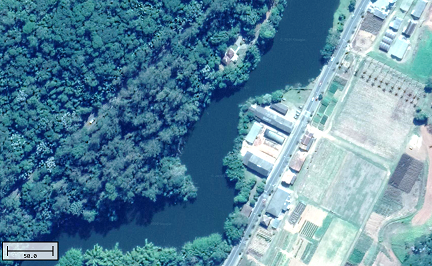 Satellite image with increased brightness