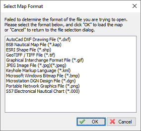 Select map format manually