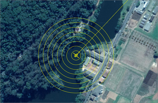 Example Hydromagic display distance rings use