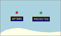 Example of a projected waypoint