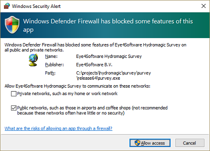 Allowing the CEEPILOT data through the firewall