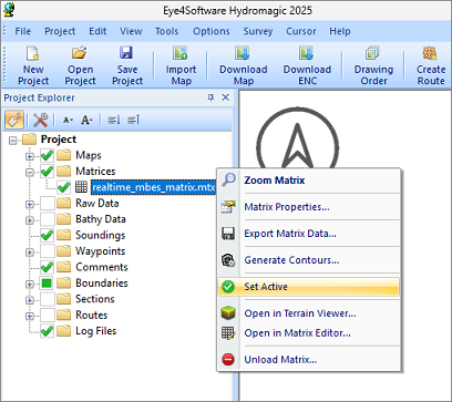 Activate the matrix before recording data