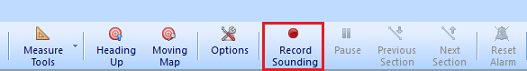 Click the record button to start raw data recording