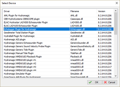 select the Echologger plugin