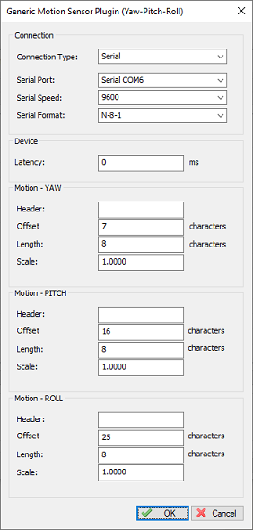 Configure the generic motion sensor plugin