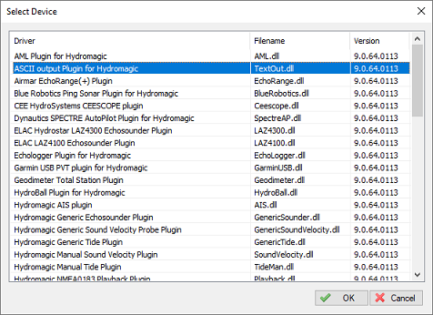 select the Hydromagic ASCII output plugin