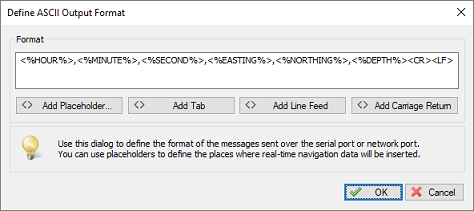 Configuring the ASCII output format