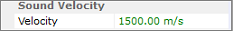 Manual sound velocity data in the dataview