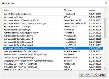 select the Hydromagic simulator plugin