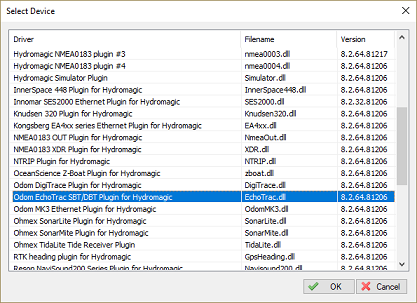 select the Odom Echotrac SBT/DBT plugin