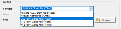 Select the data file format