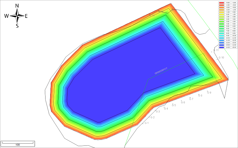 Example of a matrix generated from a sounding in Hydromagic Survey