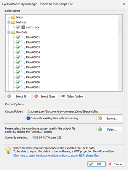 Export to ESRI Shape toolbox