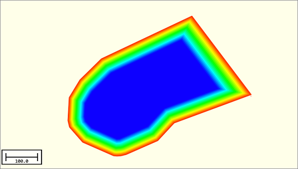 The generated matrix in 2D.