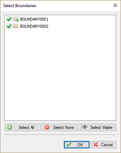 Select which boundaries or shoreline data to include in the matrix generation