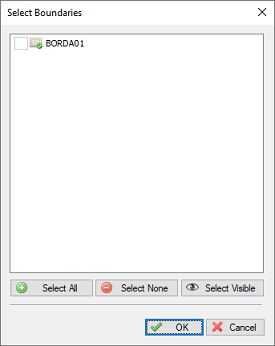 Select one or more boundaries to clip the imported data