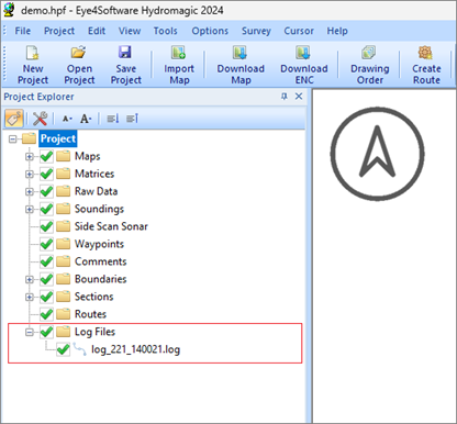 New interval log files will automatically appear in the Project Explorer.