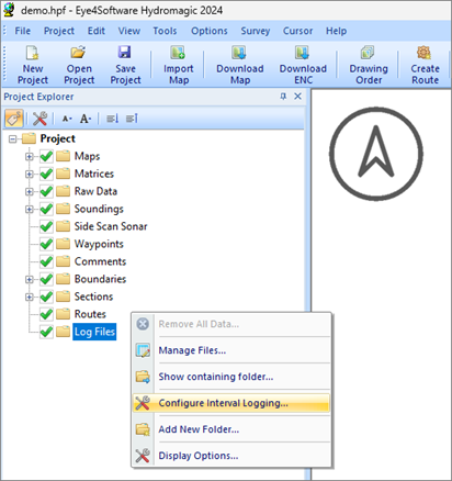 example of a Hydromagic raw data file opened in Notepad