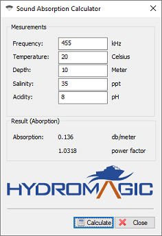 The import options page can be used to customize some settings before importing sidescan data