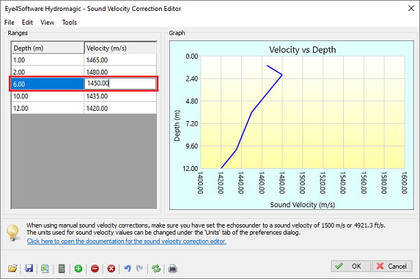 Double-click on a table cell to alter its contents