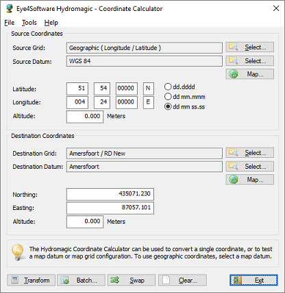 Coordinate Calculator