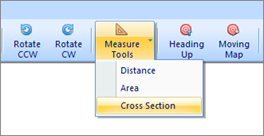 The instant cross section function can be found in the menu