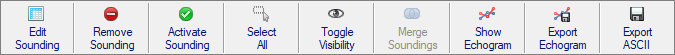 The tool bar contains buttons for the most commonly used operations