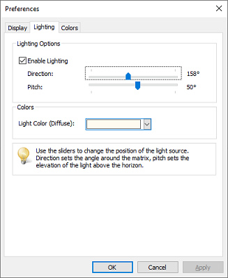 Create shadow effects by setting an alternate light source.